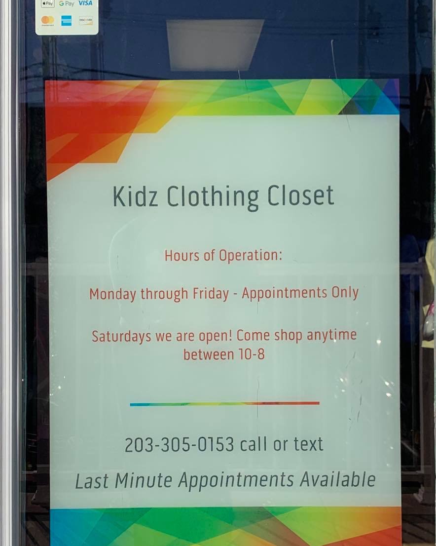 Kidz Clothing Closet | 17 Wagner Pl, West Haven, CT 06516 | Phone: (203) 305-0153