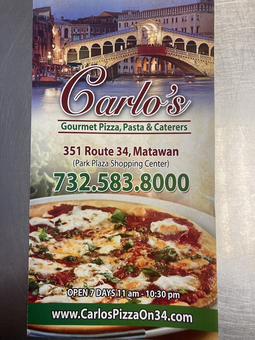 Carlos Gourmet Pizza & Pasta | 351 NJ-34, Matawan, NJ 07747 | Phone: (732) 583-8000