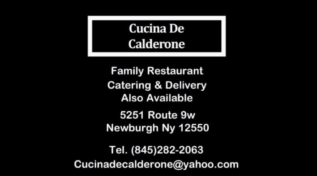 Cucina De Calderone Family Restaurant | 5251 Rte 9W, Newburgh, NY 12550 | Phone: (845) 282-2063