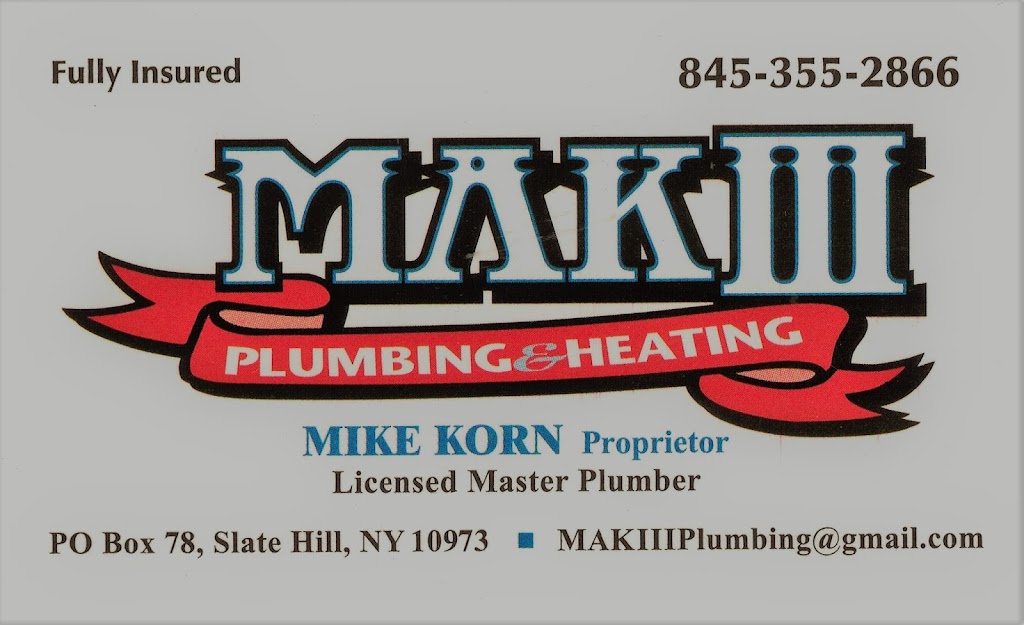 MAK III Plumbing & Heating, LLC | 1990 NY-284 # 78, Slate Hill, NY 10973 | Phone: (845) 355-2866