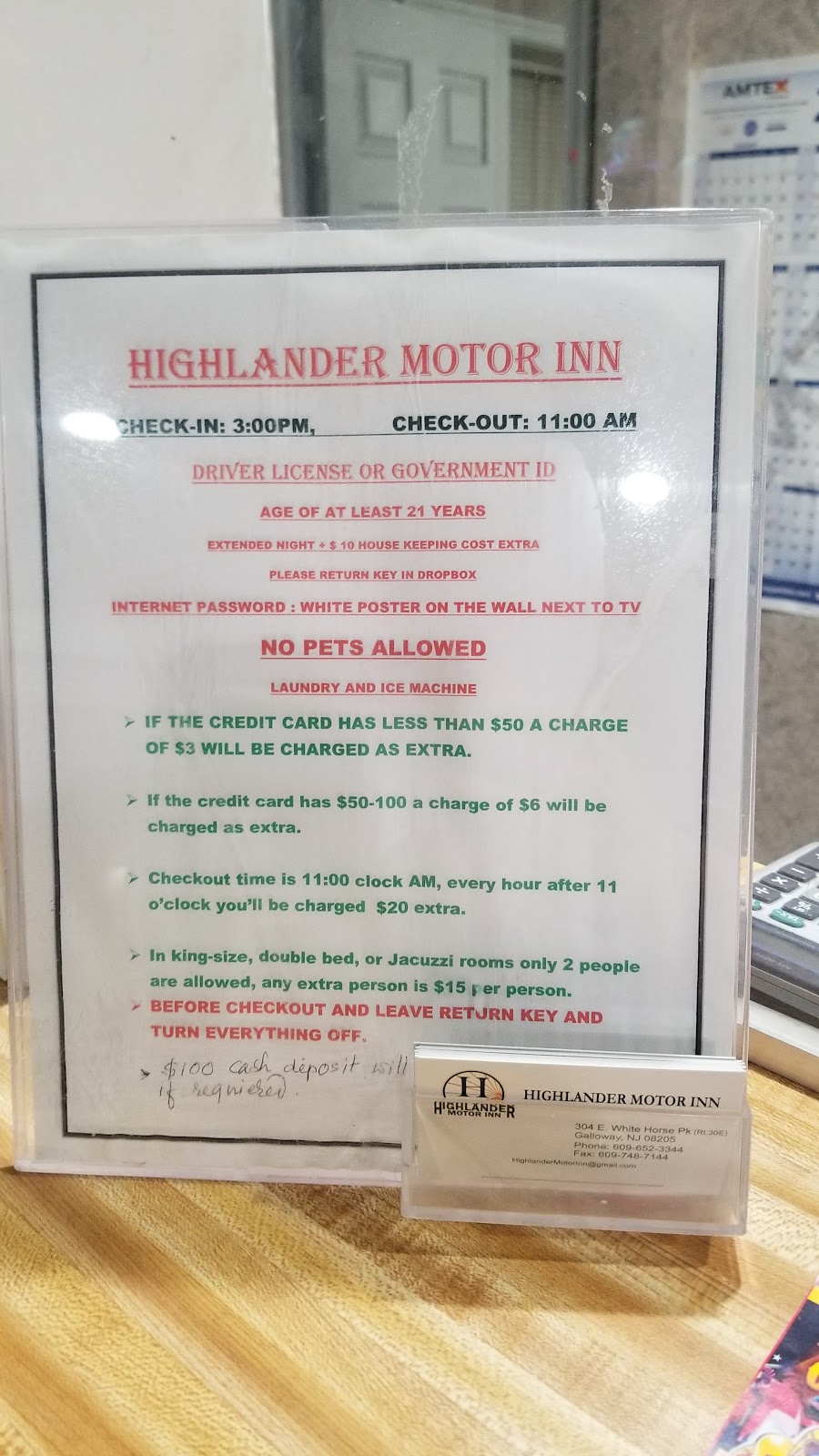 Highlander Motor Inn | 304 E White Horse Pike, Galloway, NJ 08205 | Phone: (609) 652-3344
