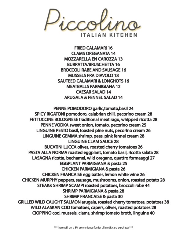 piccolino italian kitchen | 1177 Fischer Blvd, Toms River, NJ 08753 | Phone: (732) 270-2020