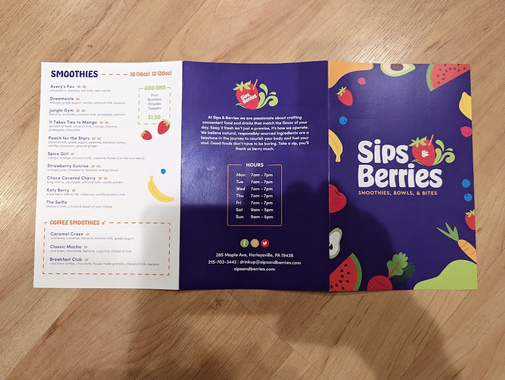 Sips & Berries | 285 Maple Ave, Harleysville, PA 19438 | Phone: (215) 703-3442