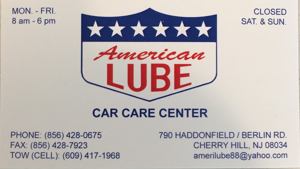 American Lube | 790 Haddonfield-Berlin Rd, Cherry Hill, NJ 08034 | Phone: (856) 428-0675