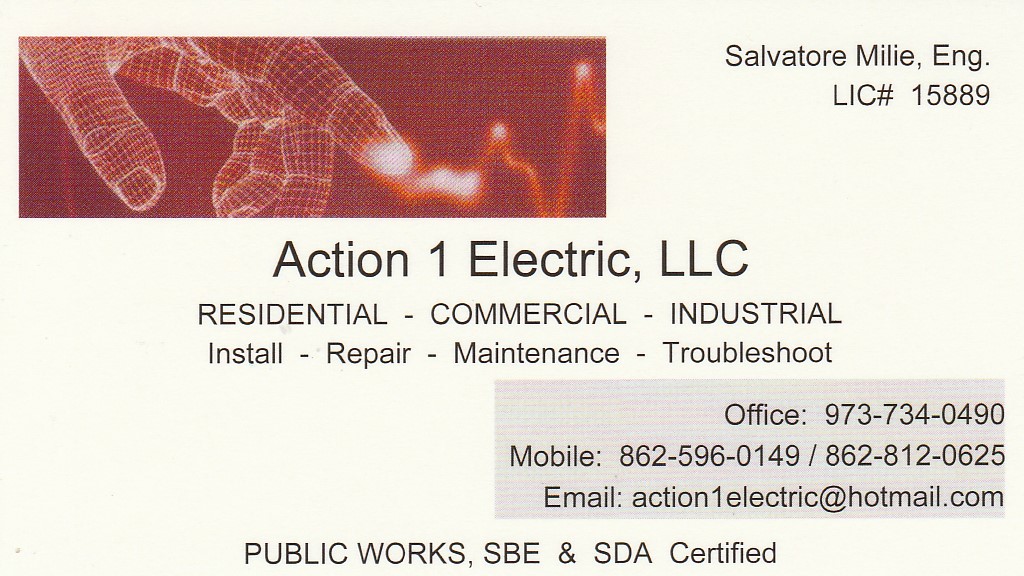 Action 1 Electric LLC | 310 Palmer Rd, Denville, NJ 07834 | Phone: (973) 734-0490