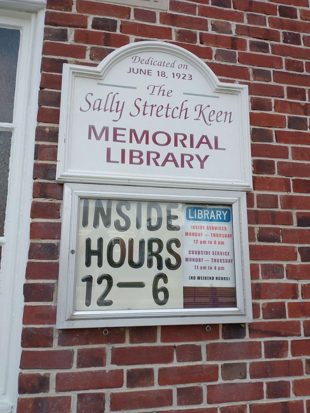 Sally Stretch Keen Memorial Library | 94 Main St, Southampton Township, NJ 08088 | Phone: (609) 859-3598