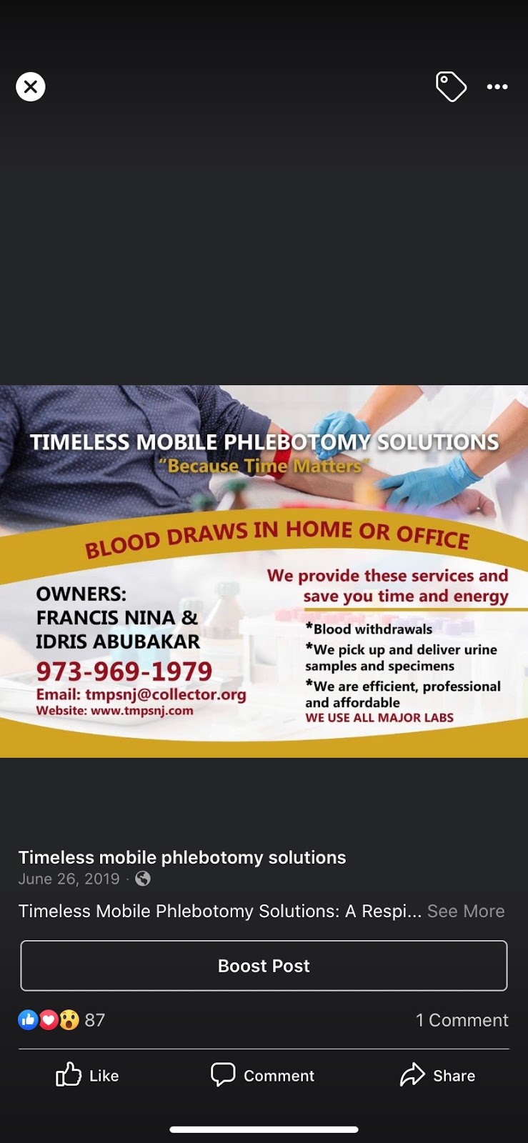 Timeless mobile phlebotomy solutions | 131 Passaic Ave, Belleville, NJ 07109 | Phone: (973) 969-1967