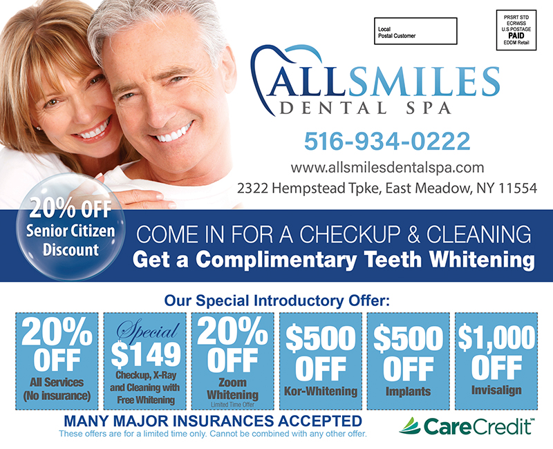 All Smiles Dental Spa | 2322 Hempstead Tpke, East Meadow, NY 11554 | Phone: (516) 934-0222