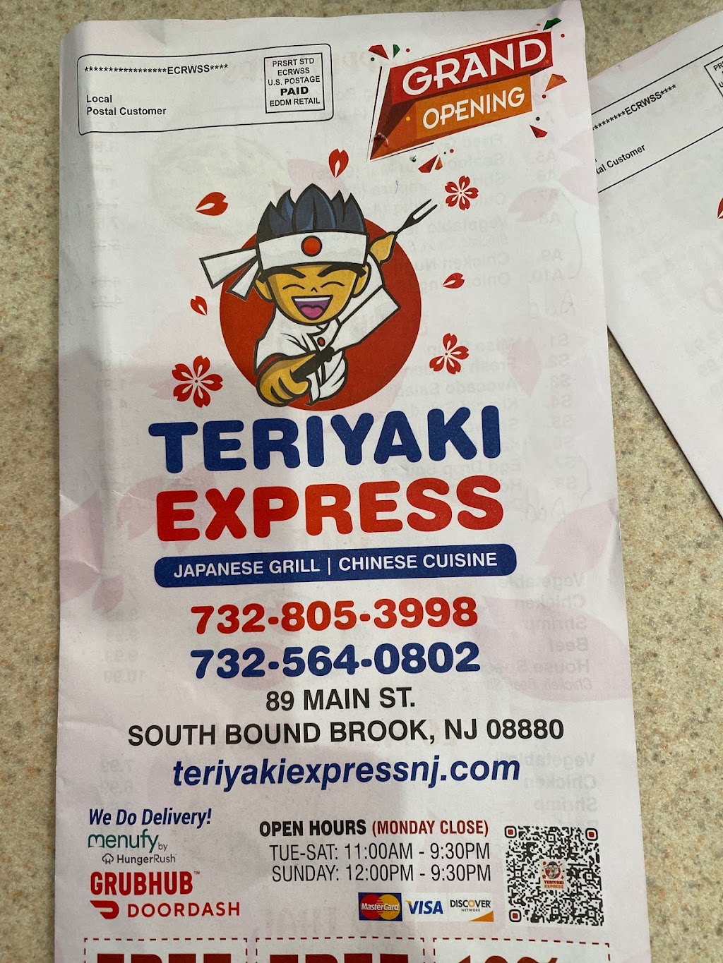 Teriyaki Express | 89 Main St, South Bound Brook, NJ 08880 | Phone: (732) 805-3998