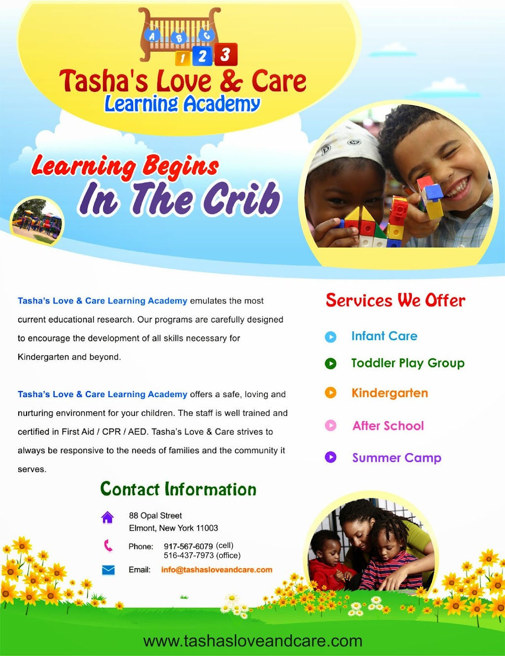 Tashas Love & Care Learning Academy | 88 Opal St, Elmont, NY 11003 | Phone: (917) 567-6079