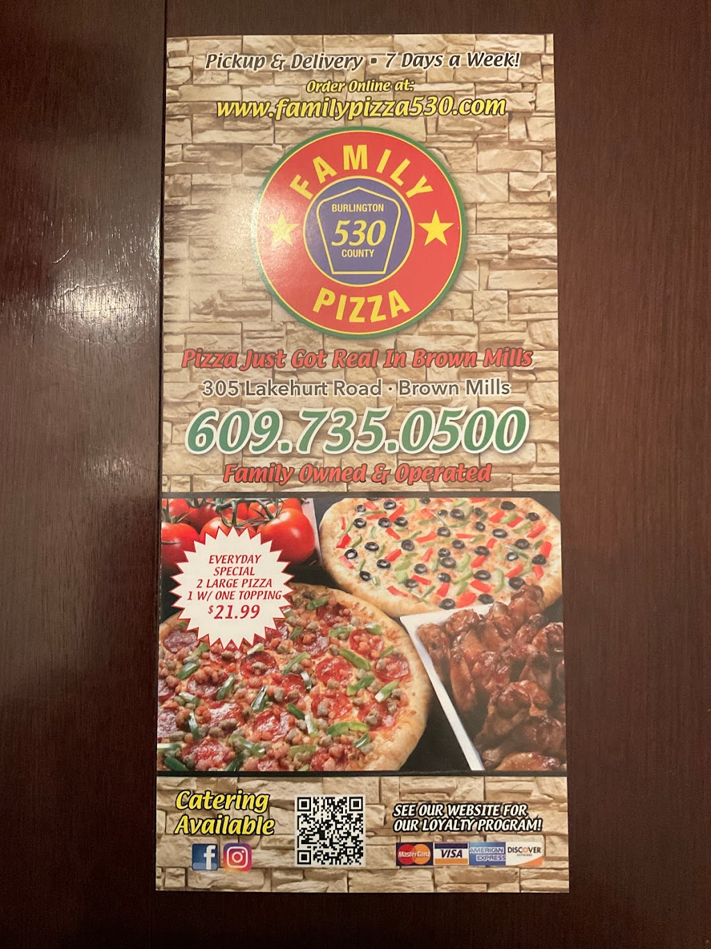 Family Pizza | 305 Lakehurst Rd, Browns Mills, NJ 08015 | Phone: (609) 735-0500