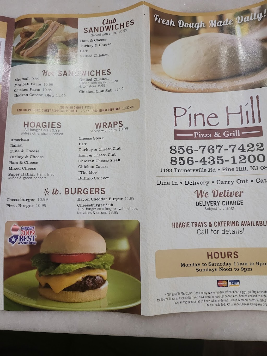 Pine Hill Pizza And Grill | 1193 Turnersville Rd, Pine Hill, NJ 08021 | Phone: (856) 435-1200