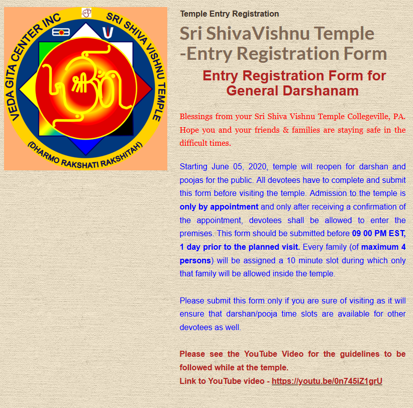 Sri Shiva Vishnu Temple Collegeville PA | 3801 Ridge Pike #3121, Collegeville, PA 19426 | Phone: (320) 318-3342