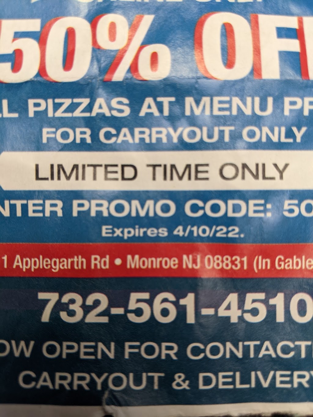 Dominos Pizza | 211 Applegarth Rd STE 106, Monroe Township, NJ 08831 | Phone: (732) 561-4510
