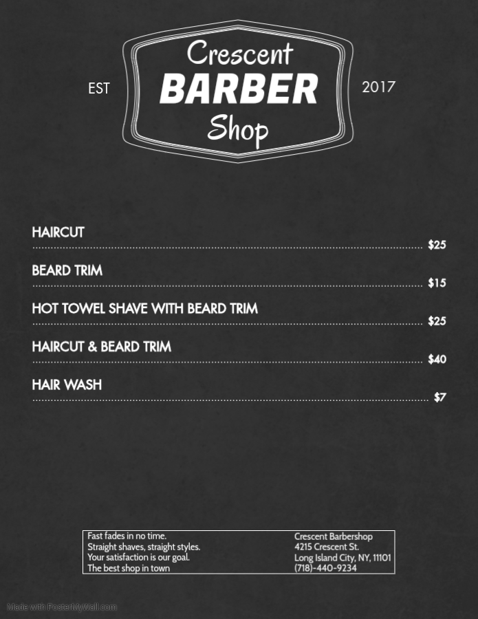 Crescent Barbershop | 42-15 Crescent St, Long Island City, NY 11101 | Phone: (718) 440-9234