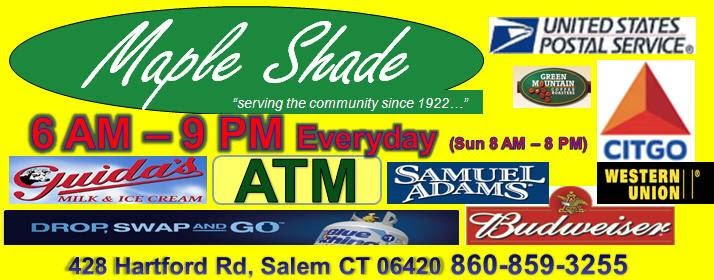 Maple Shade General Store | 428 Hartford Rd, Salem, CT 06420 | Phone: (860) 949-8365