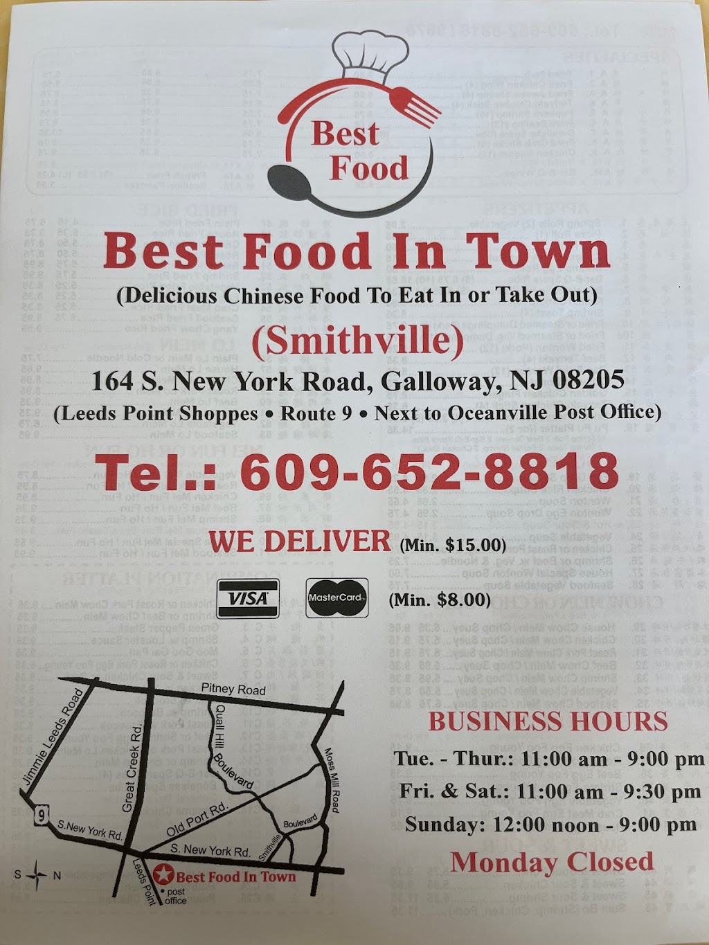 Best Food in Town | 164 S New York Rd, Galloway, NJ 08205 | Phone: (609) 652-8818