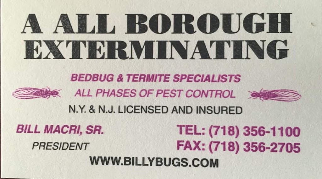 A All Borough Exterminating Co. Inc | 139 Finlay St, Staten Island, NY 10307 | Phone: (718) 356-1100