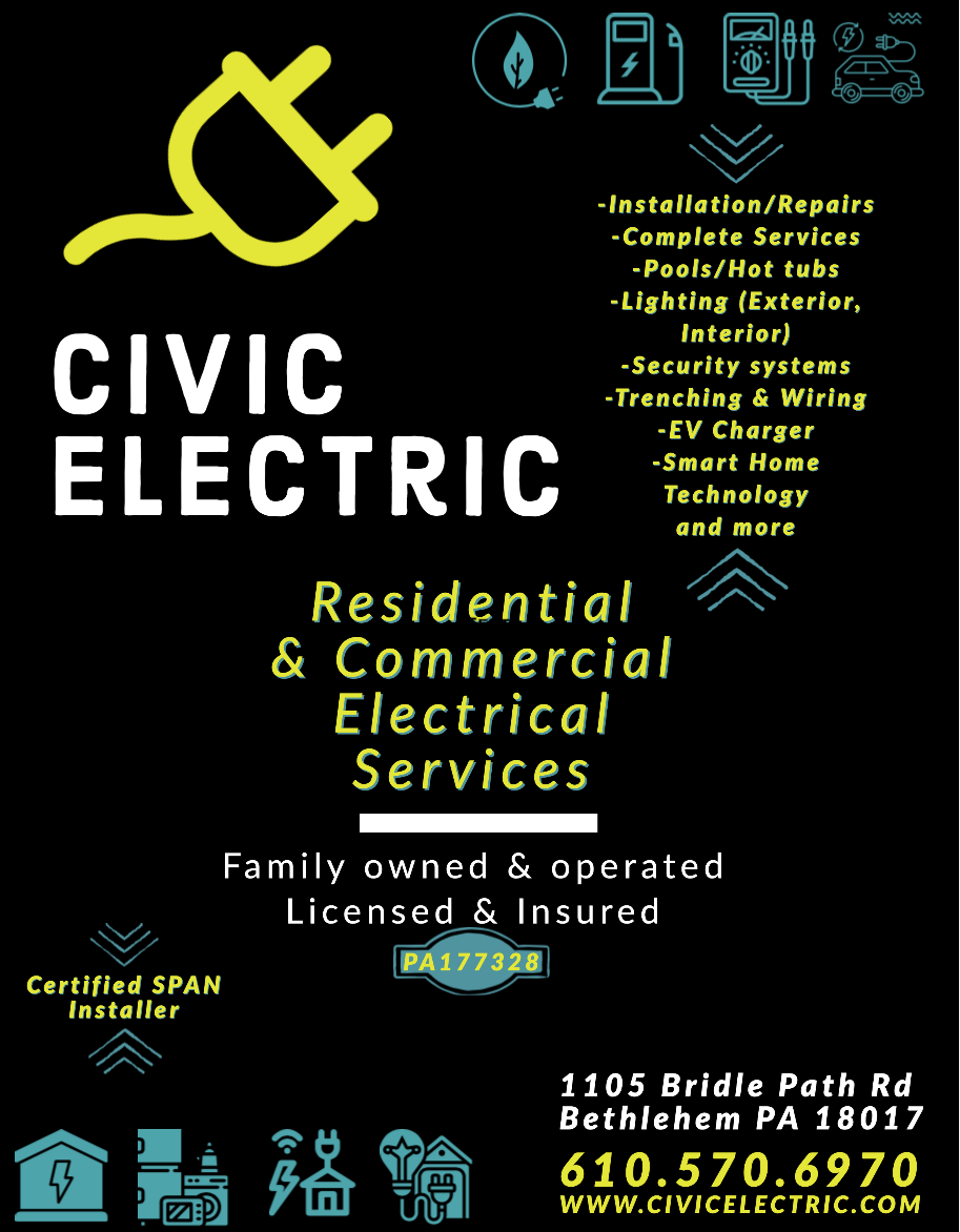 Civic Electric | 1105 Bridle Path Rd, Bethlehem, PA 18017 | Phone: (610) 570-6970