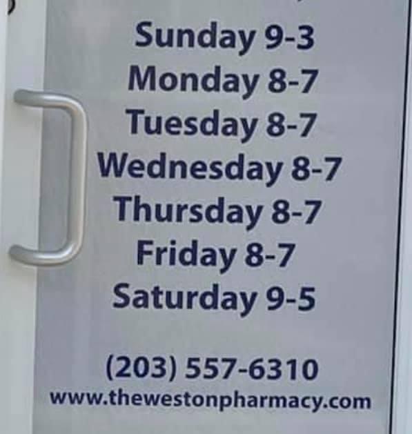 Weston Pharmacy | 190 Weston Rd, Weston, CT 06883 | Phone: (203) 557-6310