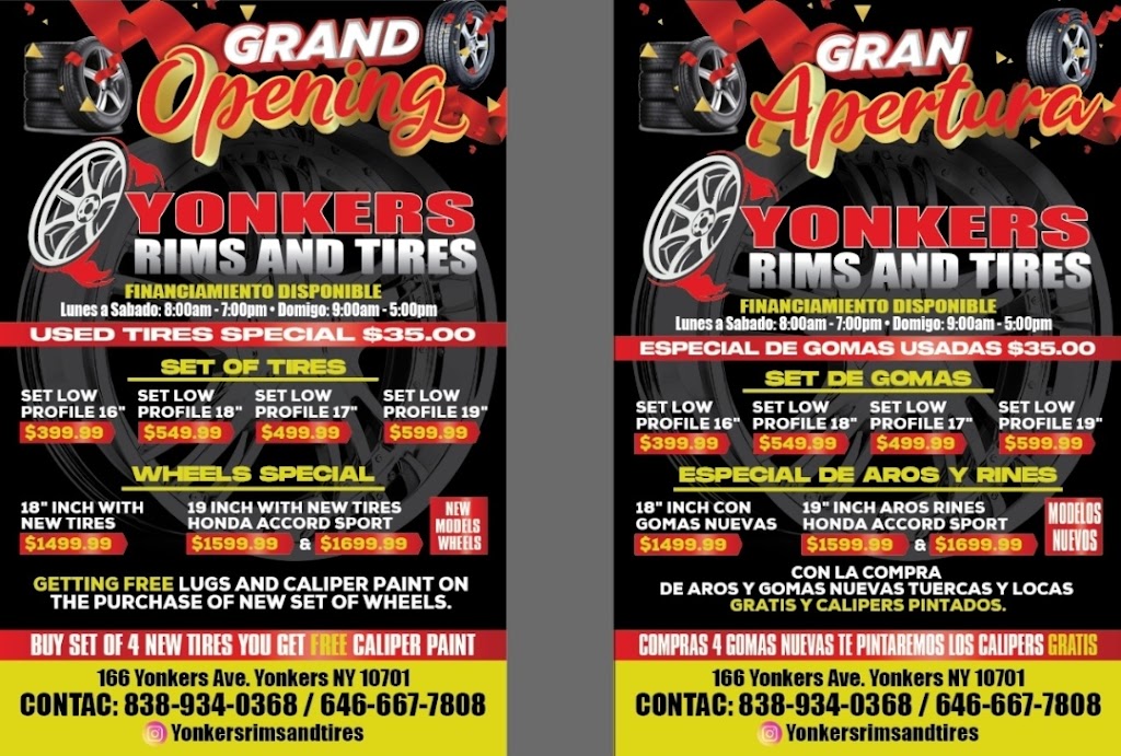 Yonkers Rims and Tires | 166 Yonkers Ave, Yonkers, NY 10701 | Phone: (646) 667-7808