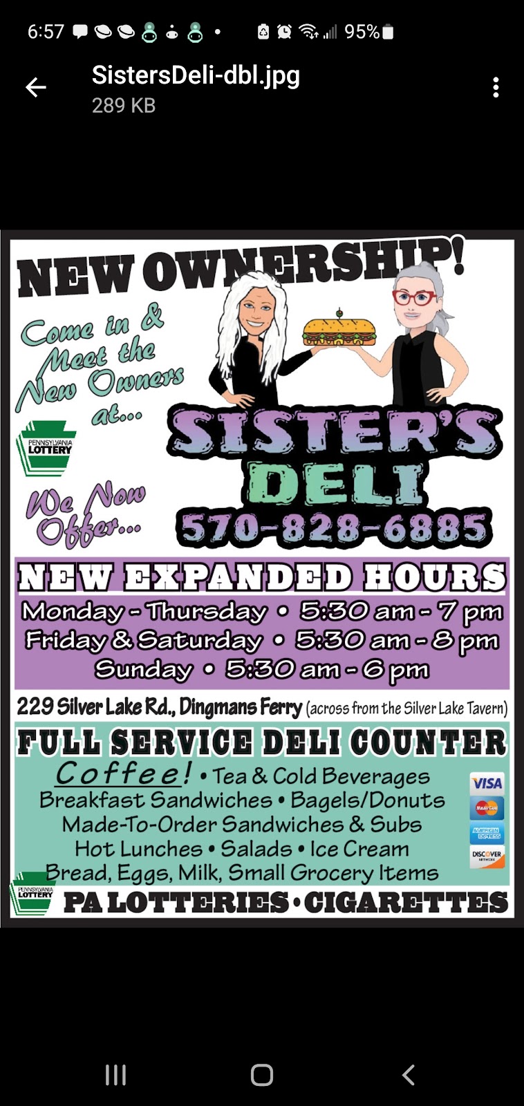 Sisters Corner Deli & Convenience Store | 229 Silver Lake Rd, Dingmans Ferry, PA 18328 | Phone: (570) 828-6885