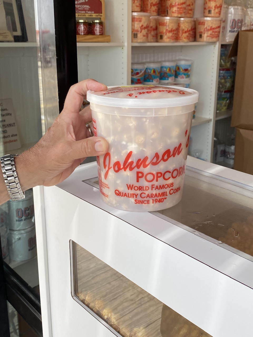 Johnsons Popcorn, Inc. | 1360 Boardwalk, Ocean City, NJ 08226 | Phone: (609) 398-5404