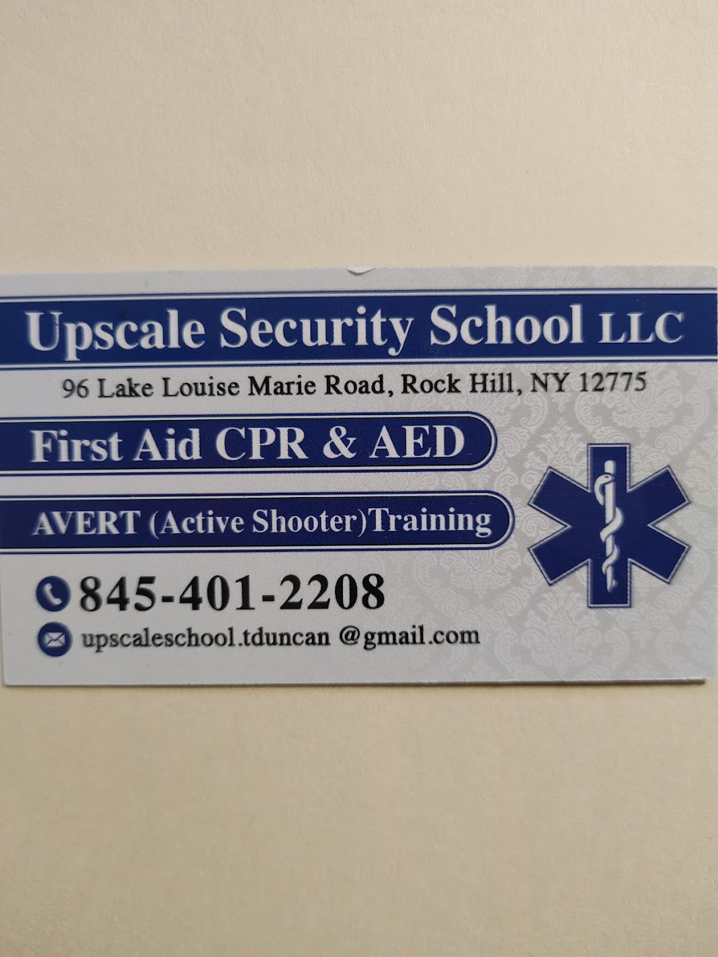 Upscale Security School | 96 Lake Louise Marie Rd, Rock Hill, NY 12775 | Phone: (845) 401-2208