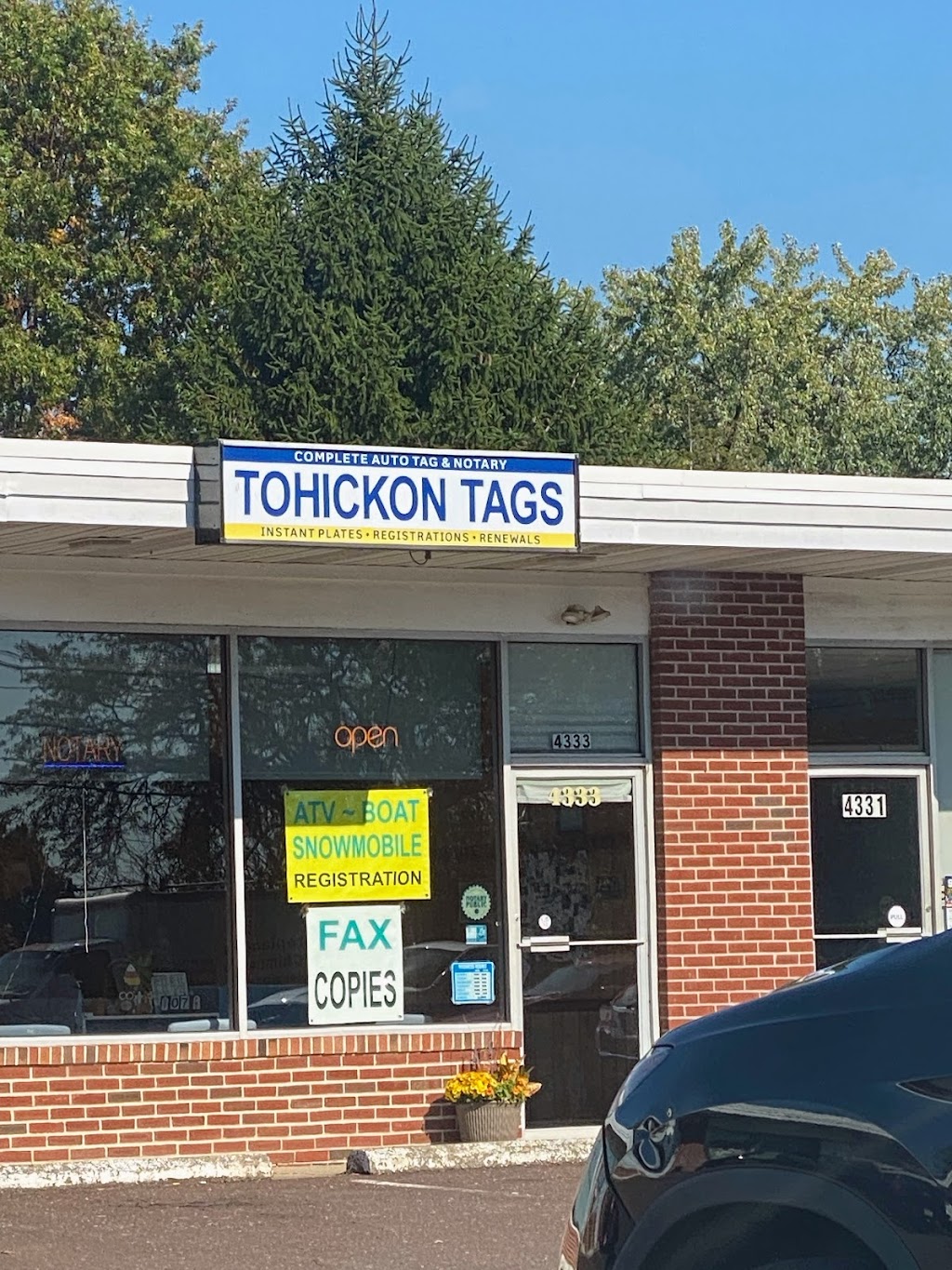 Tohickon Tags and Business Services | 4333 Durham Rd (Rte, 412, Kintnersville, PA 18930 | Phone: (610) 847-8686