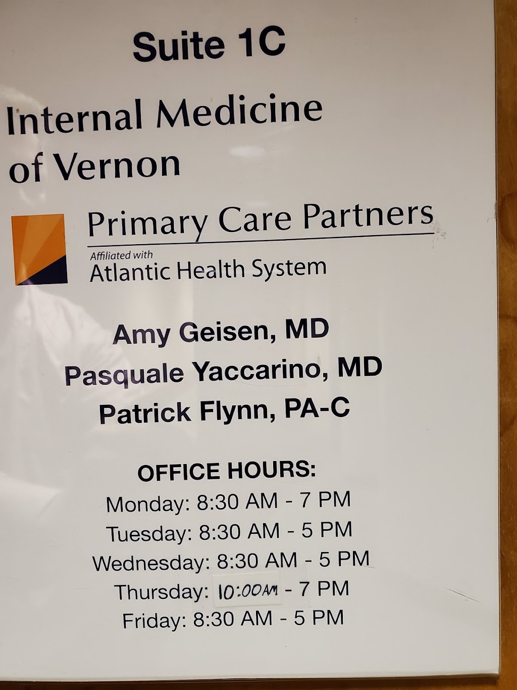 Internal Medicine of Vernon - Primary Care Partners Affiliate | 212 NJ-94 Suite 1-C, Vernon Township, NJ 07462 | Phone: (973) 823-8800