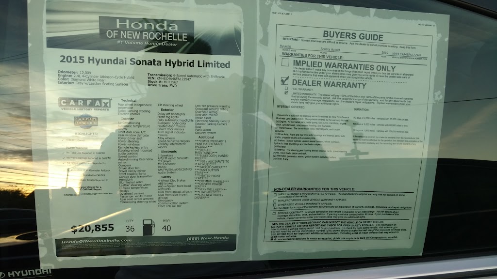 Westchester Autoplex Honda | 200 Main St, New Rochelle, NY 10801 | Phone: (914) 654-0800