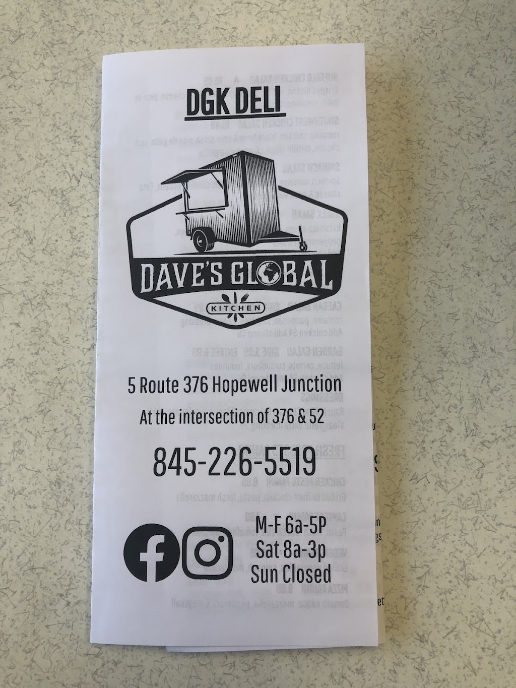 Daves Global Kitchen and Deli | 5 NY-376, Hopewell Junction, NY 12533 | Phone: (845) 226-5519