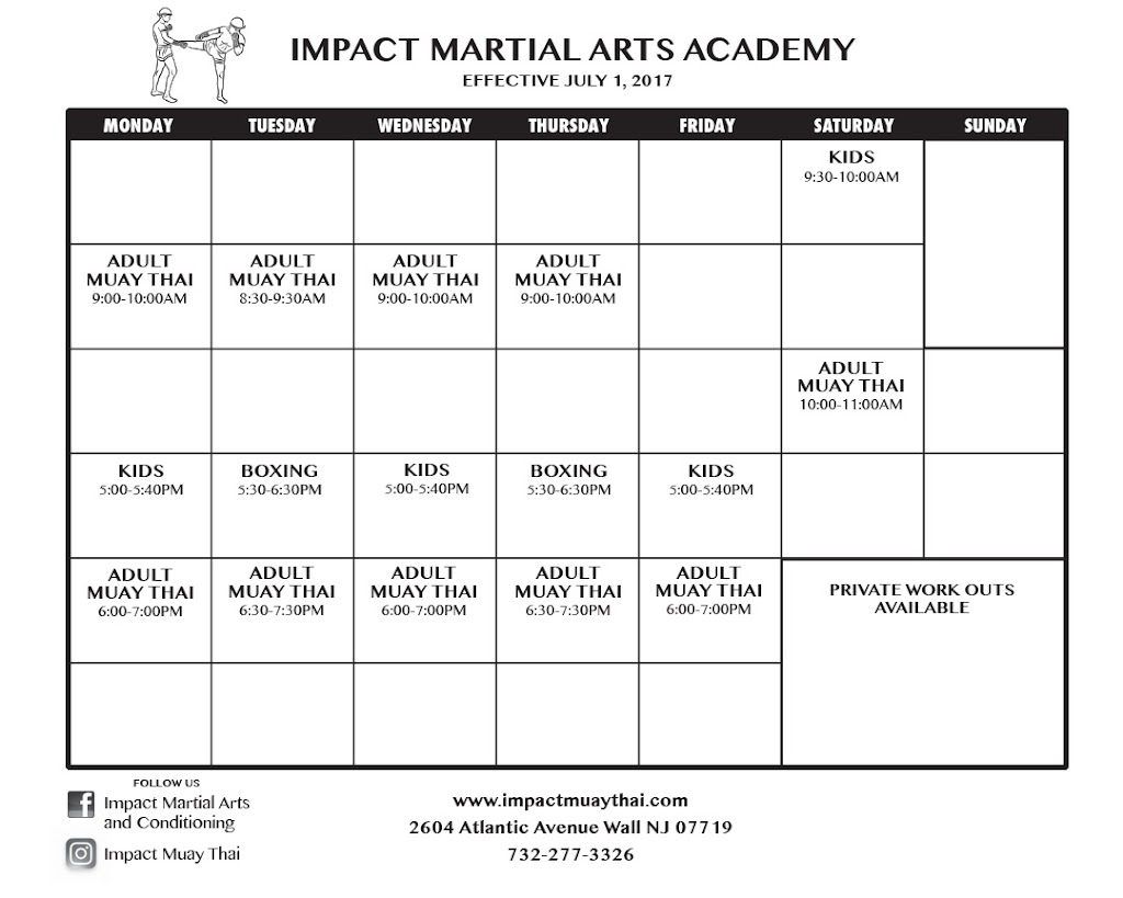 Impact Martial Arts and Conditioning | 2604 Atlantic Ave, Wall Township, NJ 07719 | Phone: (732) 359-7220