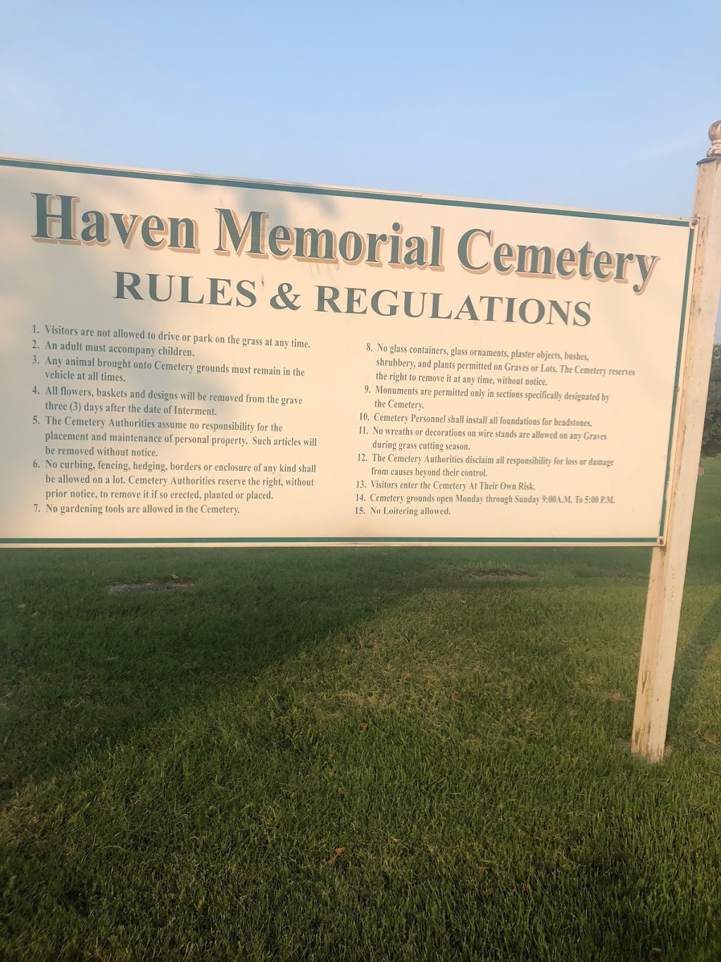 Haven Memorial Park | 2500 Concord Rd, Aston, PA 19014 | Phone: (610) 497-2306