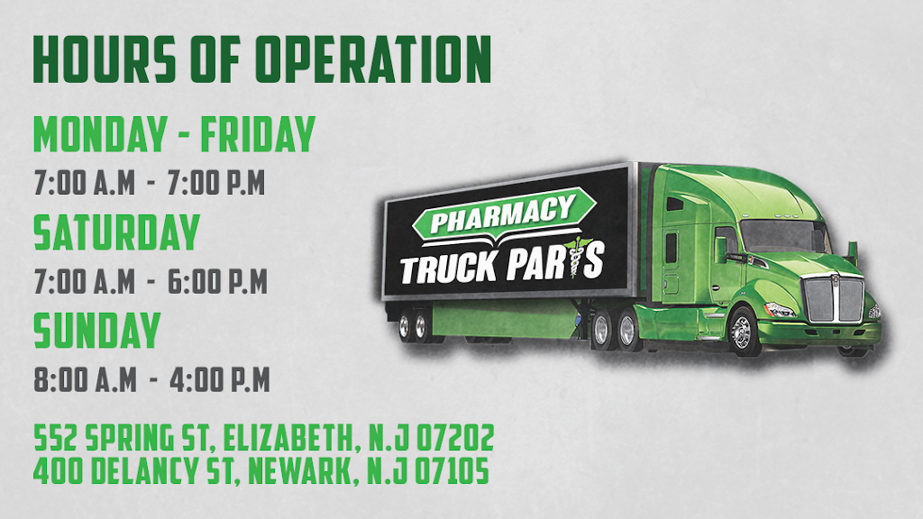 Pharmacy Truck Parts | 552 Spring St, Elizabeth, NJ 07202 | Phone: (908) 469-1130