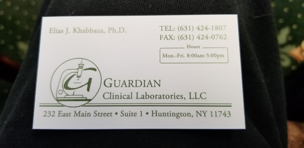 Guardian Clinical Lab LLC | 232 E Main St #1, Huntington, NY 11743 | Phone: (631) 424-1807