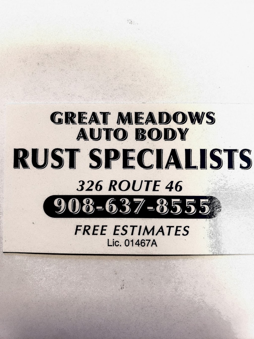 Great Meadows Auto Body | 2 Island Rd, Great Meadows, NJ 07838 | Phone: (908) 637-8555