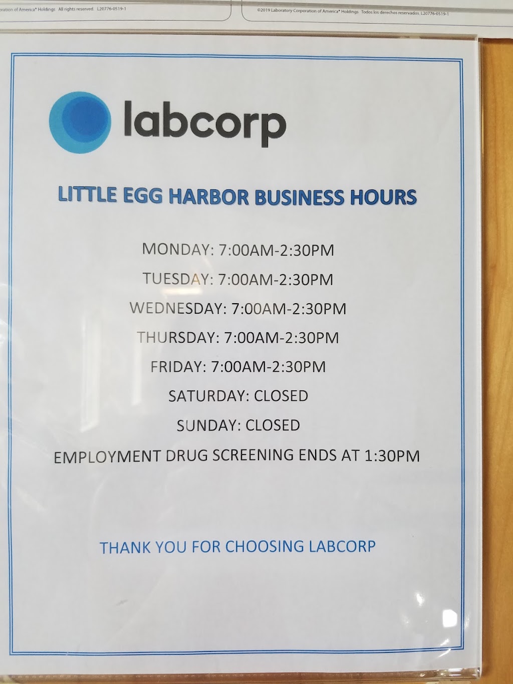 Labcorp | Twp, 240 Mathistown Rd Unit 213, Little Egg Harbor Township, NJ 08087 | Phone: (609) 294-0347