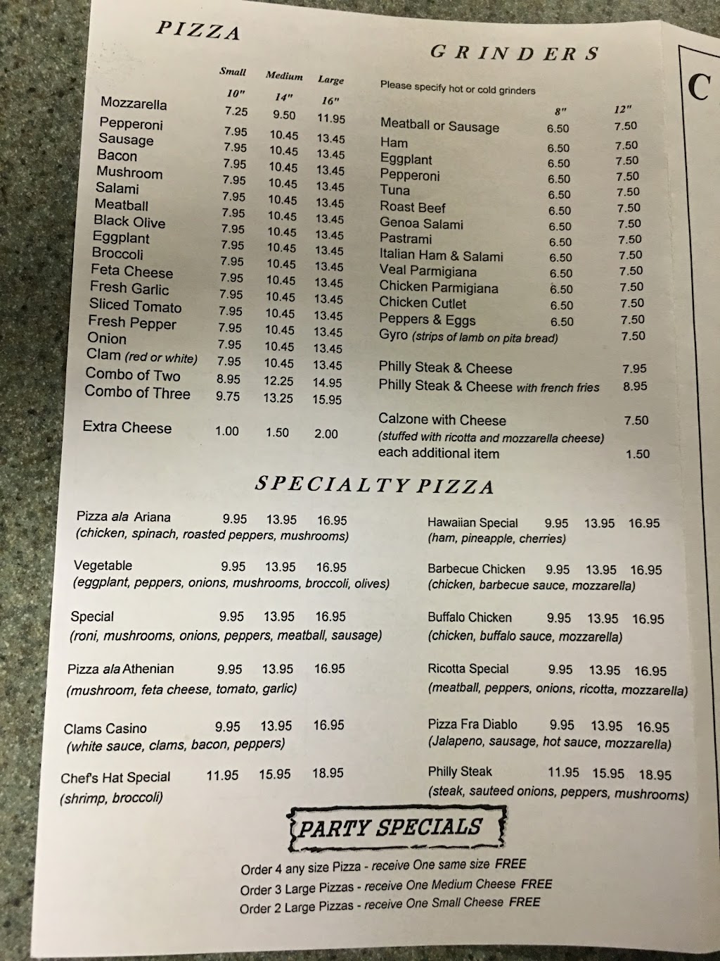 Chefs Hat Pizza | 482 Cook Ave, Meriden, CT 06451 | Phone: (203) 235-1177