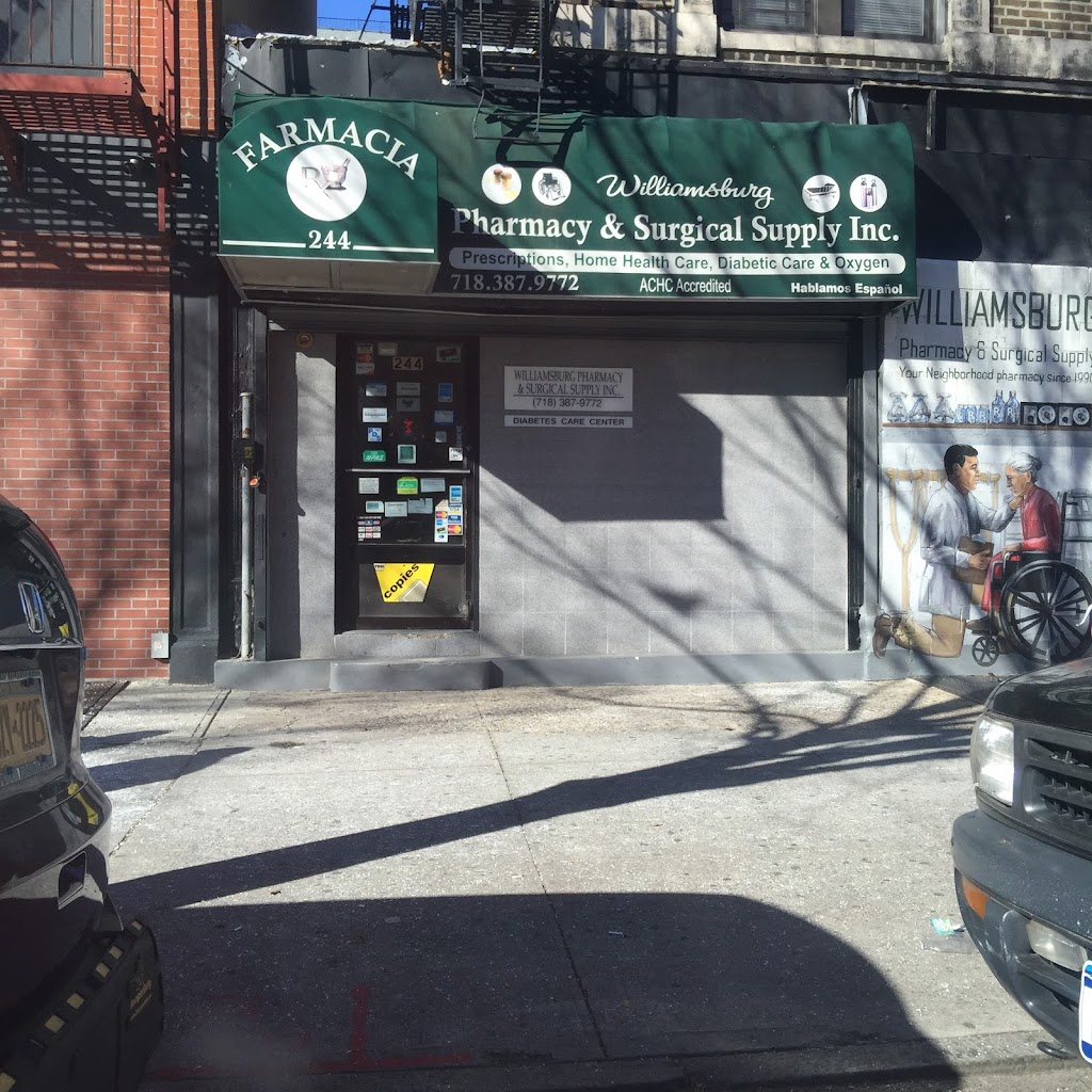 Williamsburg Pharmacy & Surgical Supply, Inc | 244 Roebling St, Brooklyn, NY 11211 | Phone: (718) 387-9772