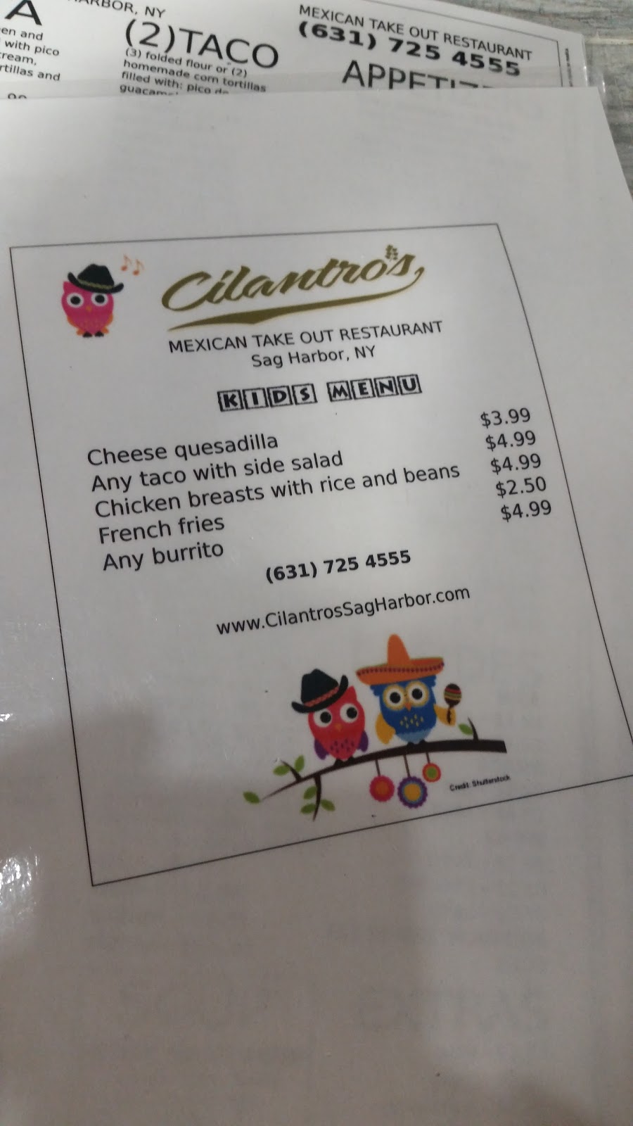 Cilantros Mexican take-out | 138 Division St, Sag Harbor, NY 11963 | Phone: (631) 725-4555