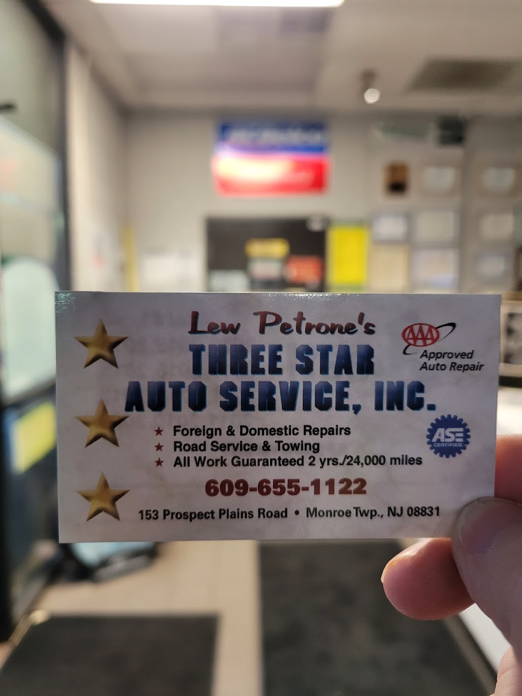 Three Star Auto Service Inc. | 153 Prospect Plains Rd, Monroe Township, NJ 08831 | Phone: (609) 655-1122