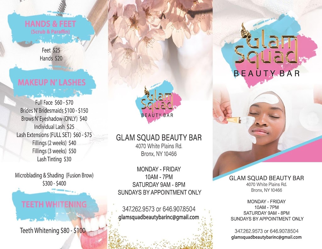 Glam Squad Beauty Bar | 4070 White Plains Rd, The Bronx, NY 10466 | Phone: (646) 907-8504