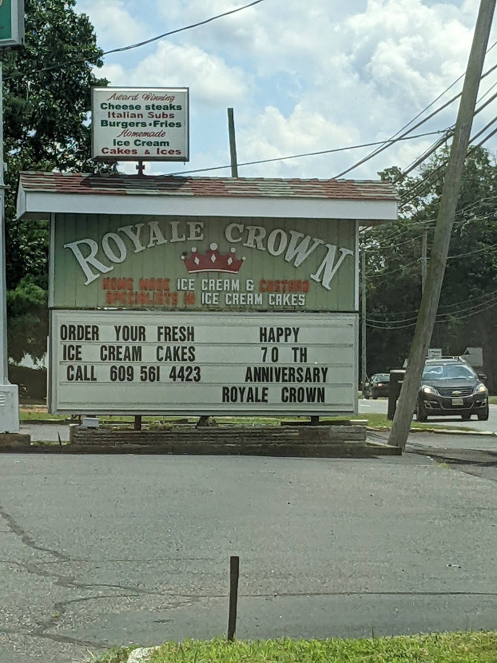 Royale Crown Homemade Ice Cream and Grille | 1051 S White Horse Pike, Hammonton, NJ 08037 | Phone: (609) 561-4423