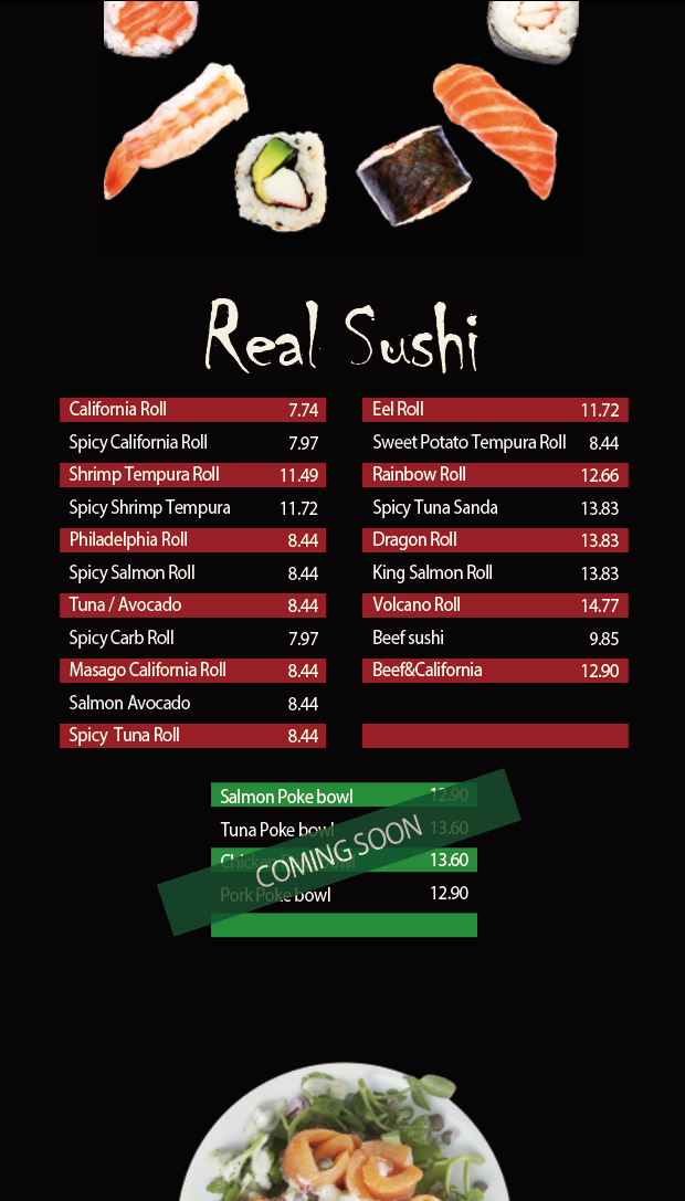 Real Sushi | around Applebees, 651 Kapkowski Rd, Elizabeth, NJ 07201 | Phone: (682) 559-3171