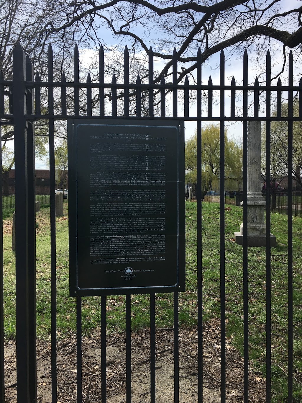 Joseph Rodman Drake Park & Enslaved African Burial Ground | Drake Park South &, Hunts Point Ave, The Bronx, NY 10474 | Phone: (212) 639-9675