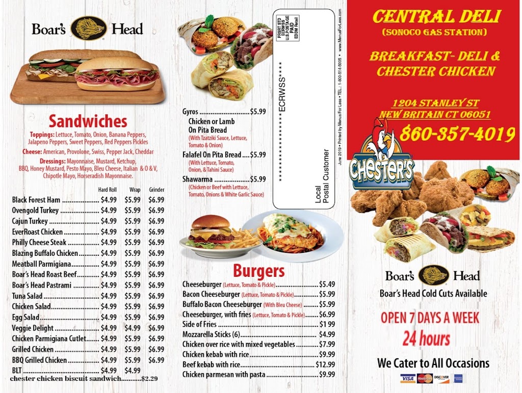 Sunoco Central Deli | 1204 Stanley St, New Britain, CT 06051 | Phone: (860) 357-4019