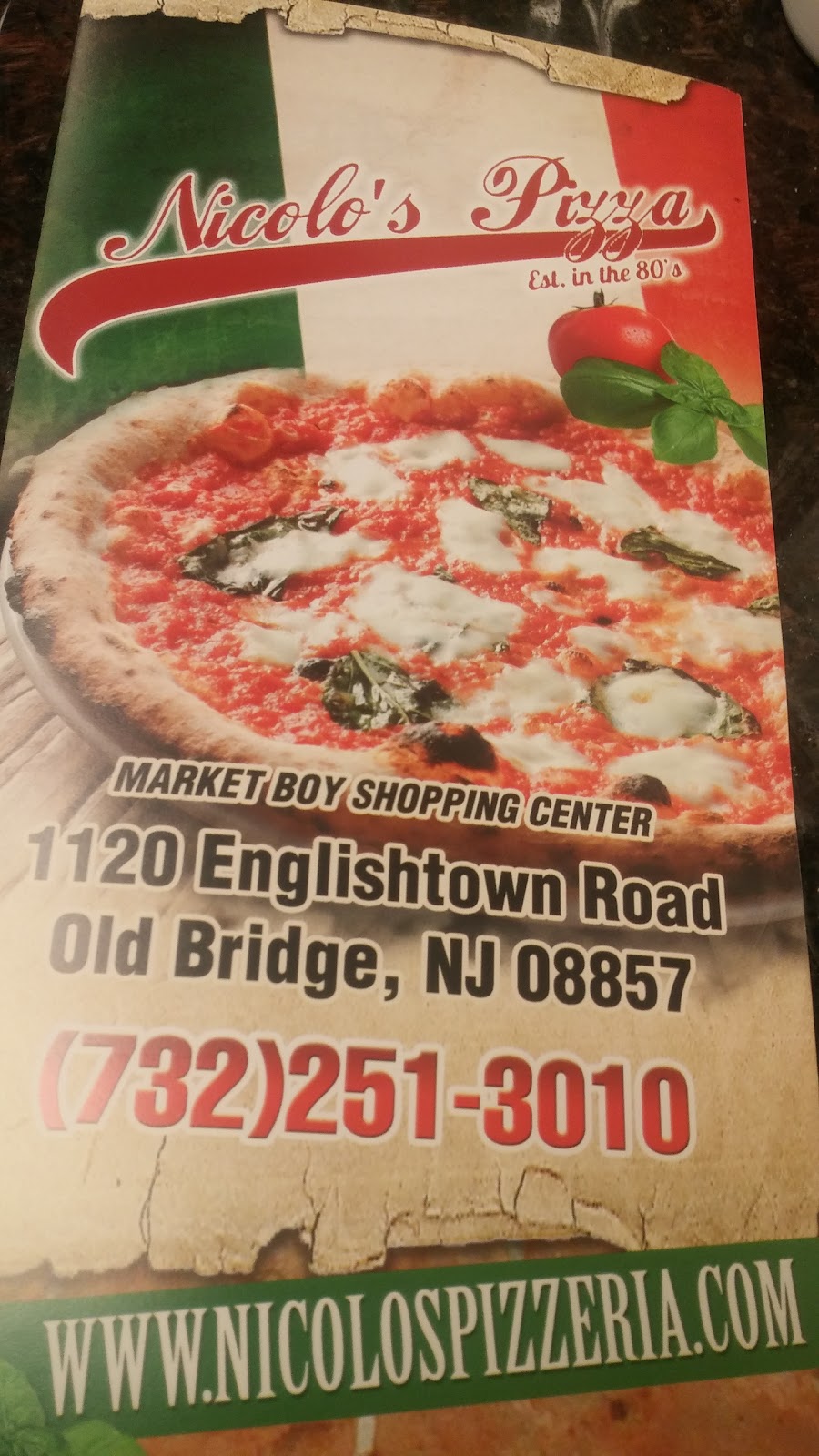 Nicolos Pizzeria | 1120 Englishtown Rd, Old Bridge, NJ 08857 | Phone: (732) 251-3010