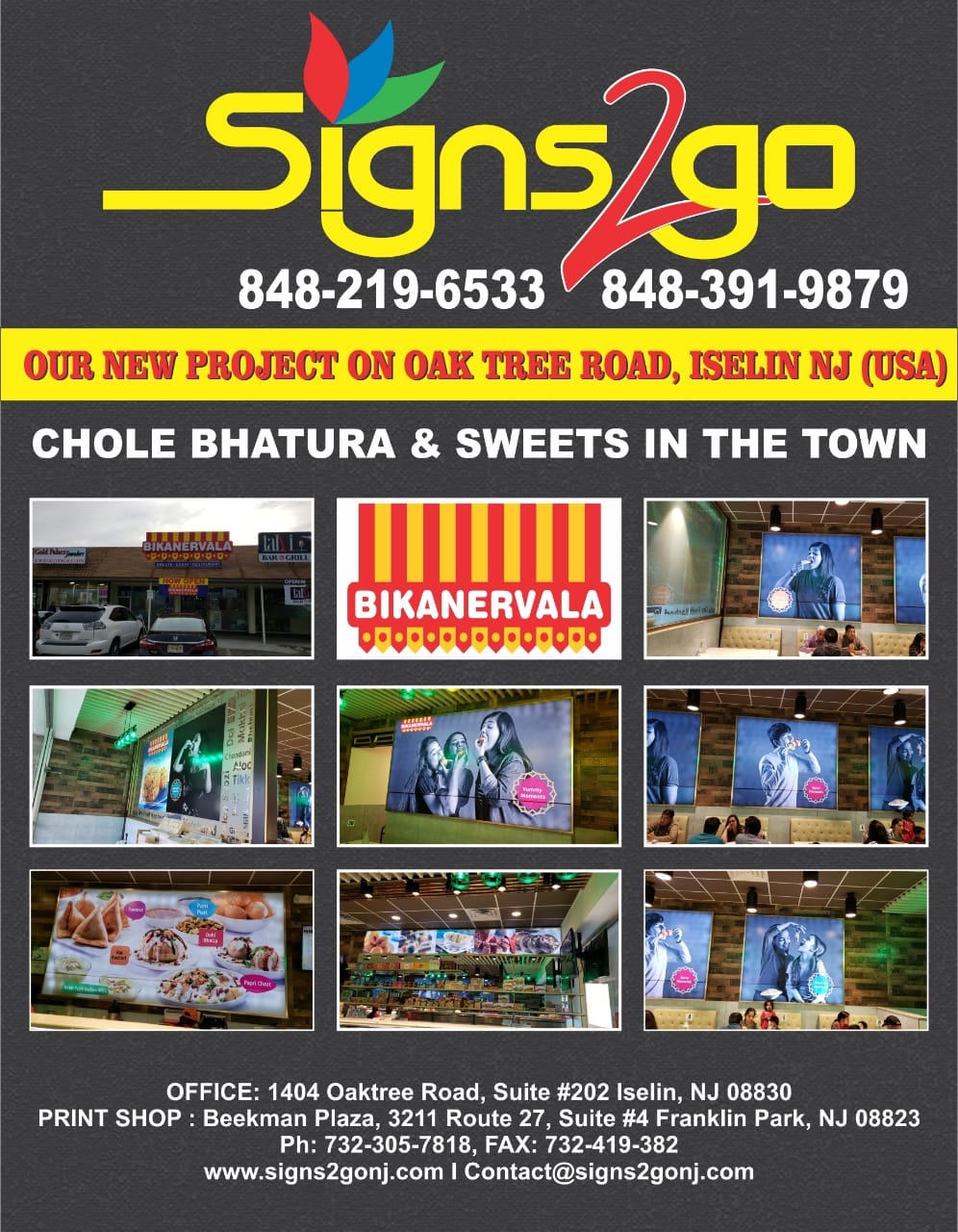 Signs2go | 3211 NJ-27 #4, Franklin Park, NJ 08823 | Phone: (848) 219-6533