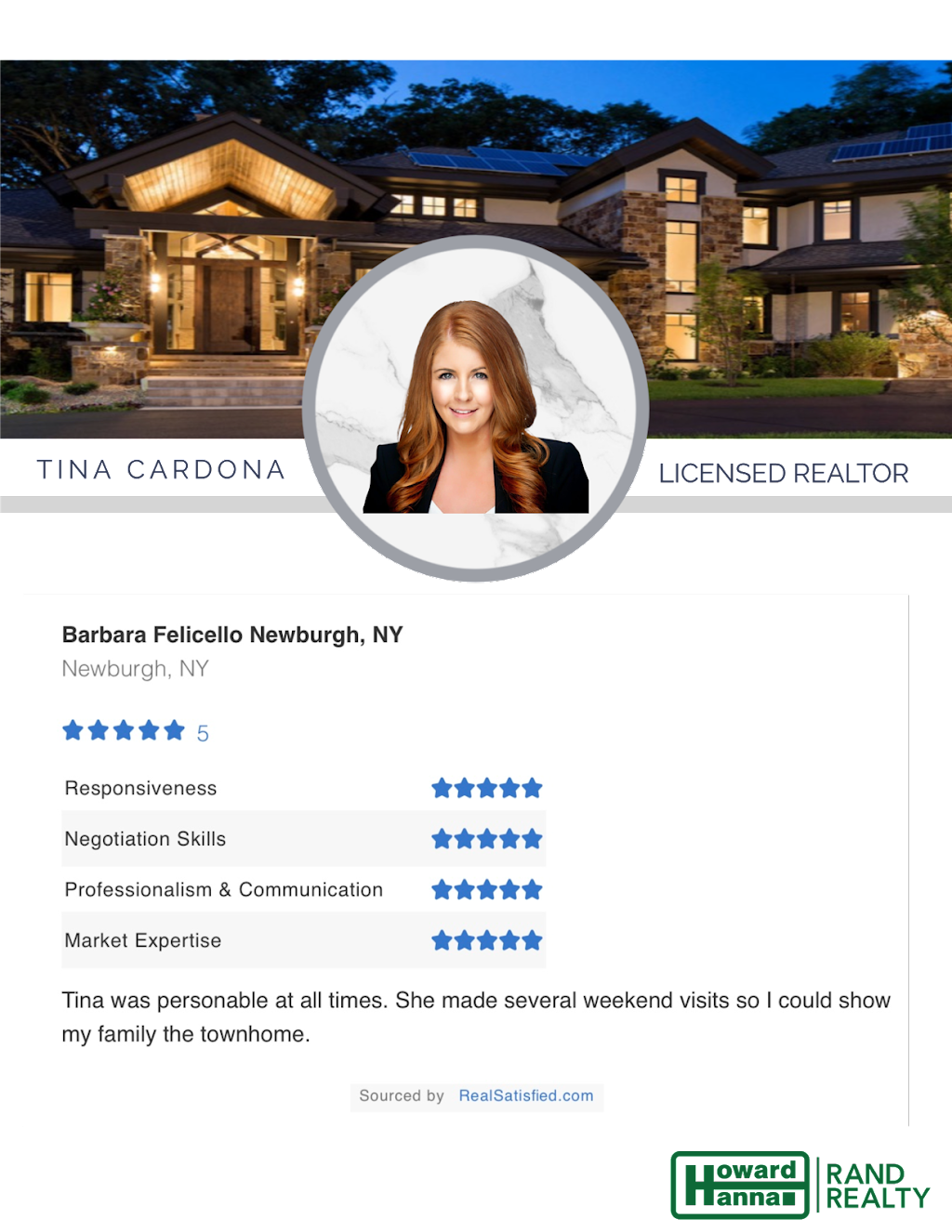 Tina Cardona Real Estate - Howard Hanna Rand Realty | 229 NY-32, Central Valley, NY 10917 | Phone: (347) 335-5208